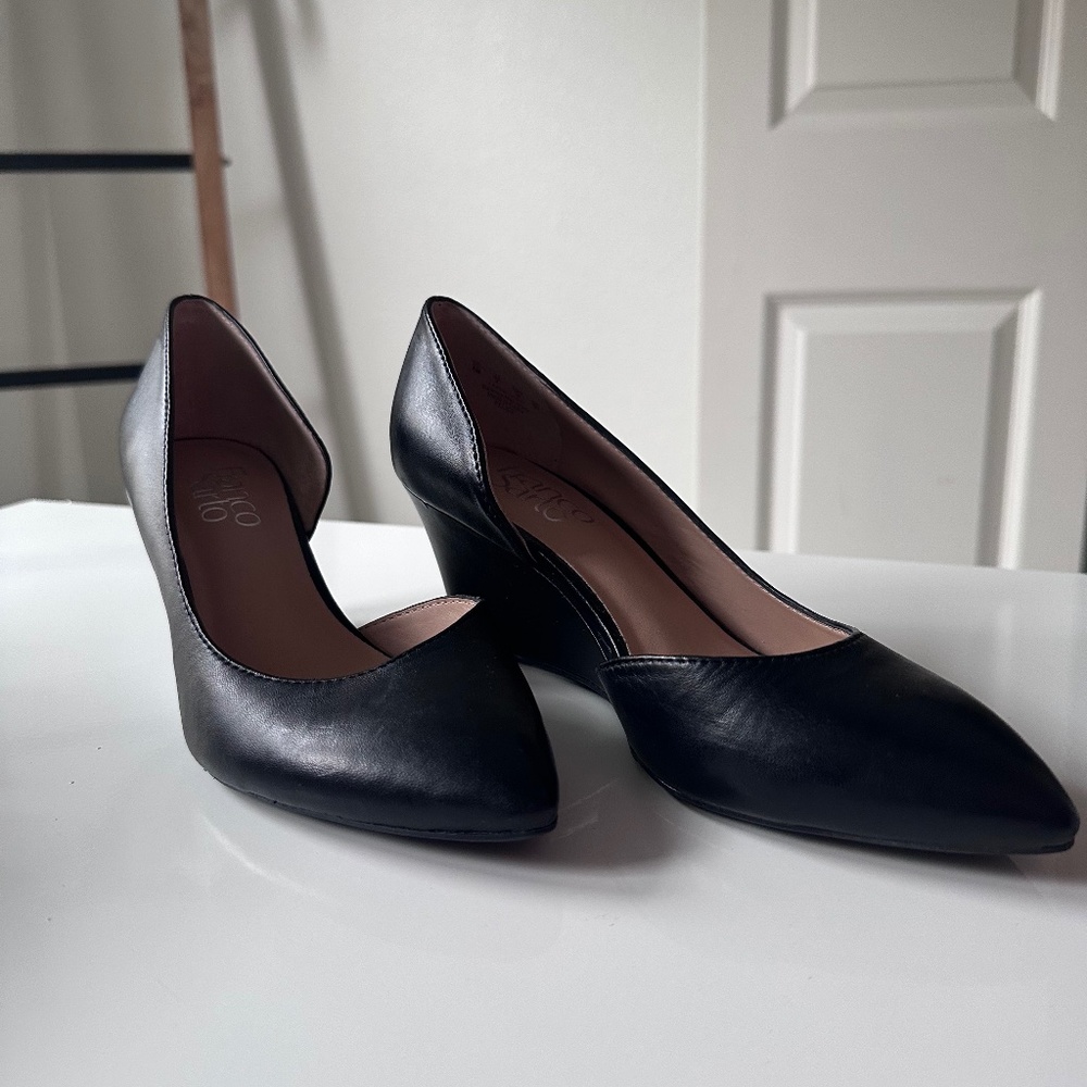 Franco Sarto Black Wedges